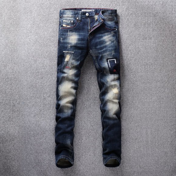 Fashion Men Jeans Slim Fit Ripped Jeans For Men - Picture 1 of 6